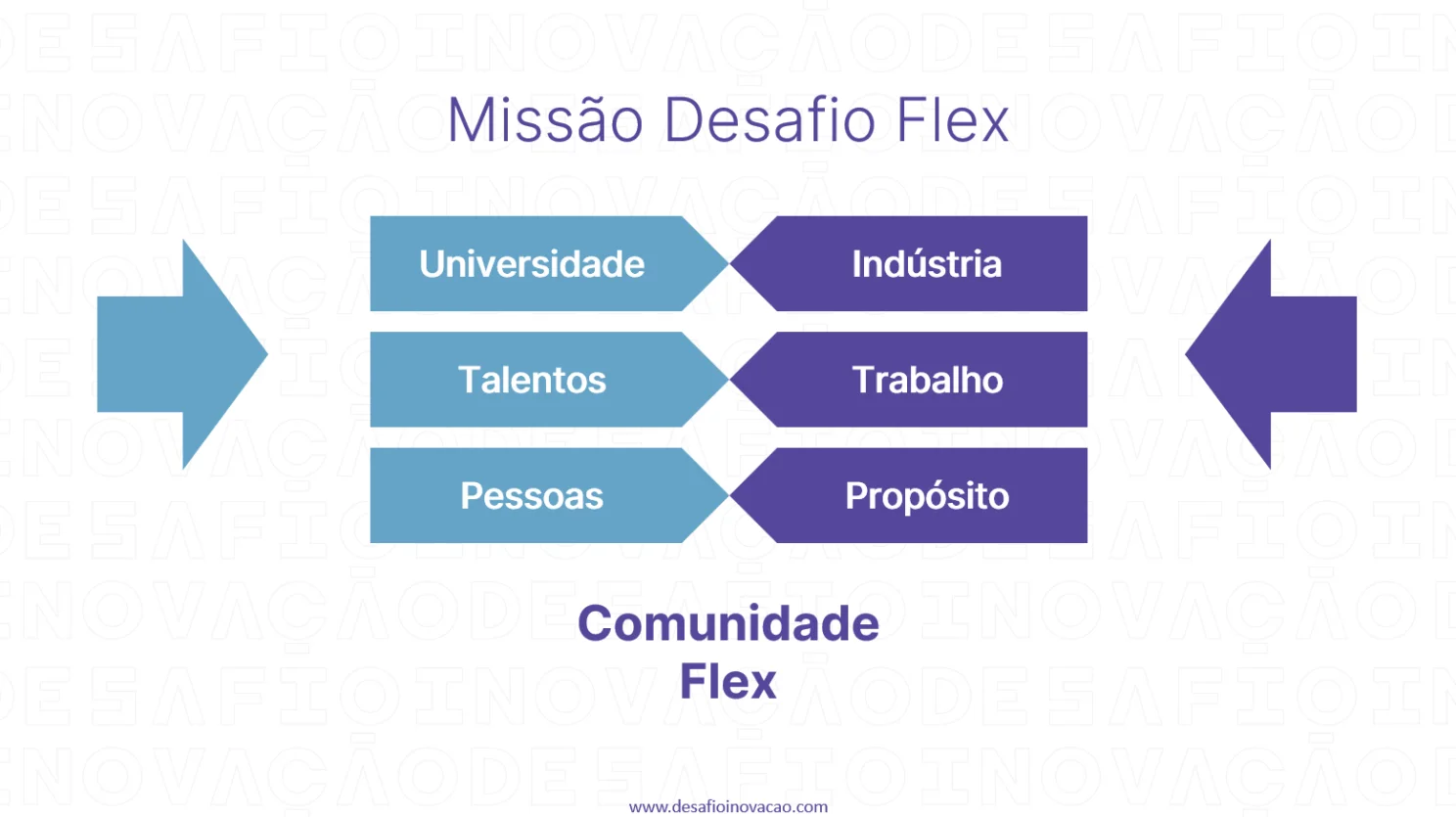 Missão Desafio Flex — connecting University, Industry, Talent, Work, People, Purpose into a Flex Community