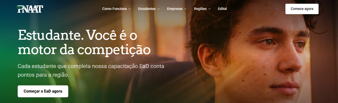 Seção voltada ao estudante convidando à participação na fase de competição.